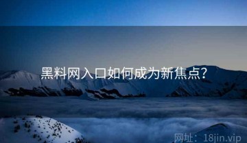 黑料网入口如何成为新焦点？