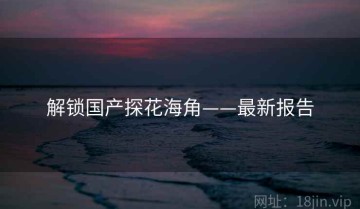 解锁国产探花海角——最新报告
