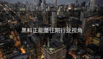 黑料正能量往期行业视角