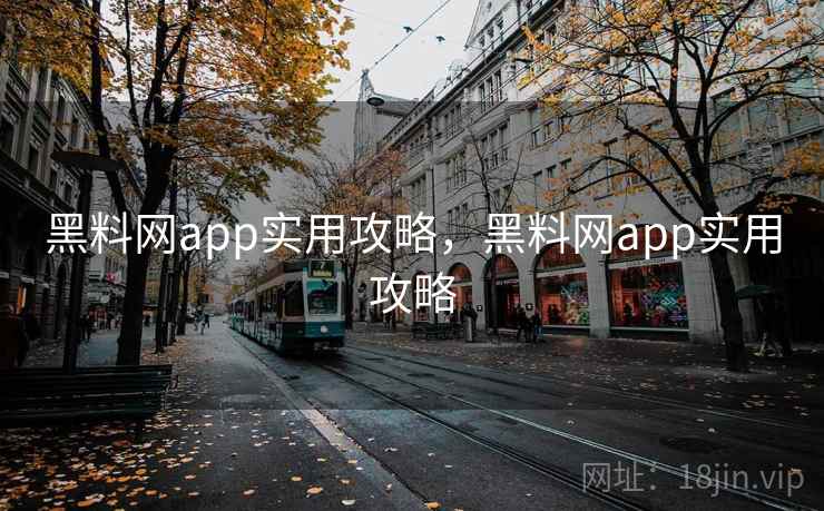黑料网app实用攻略，黑料网app实用攻略