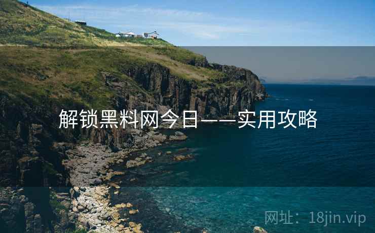 解锁黑料网今日——实用攻略