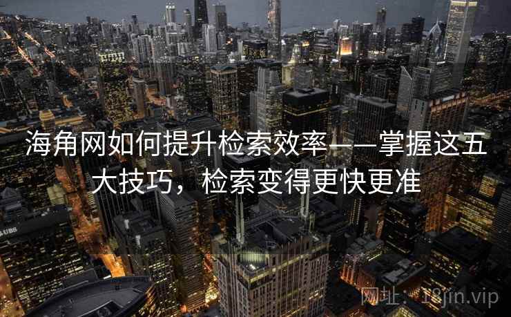 海角网如何提升检索效率——掌握这五大技巧，检索变得更快更准